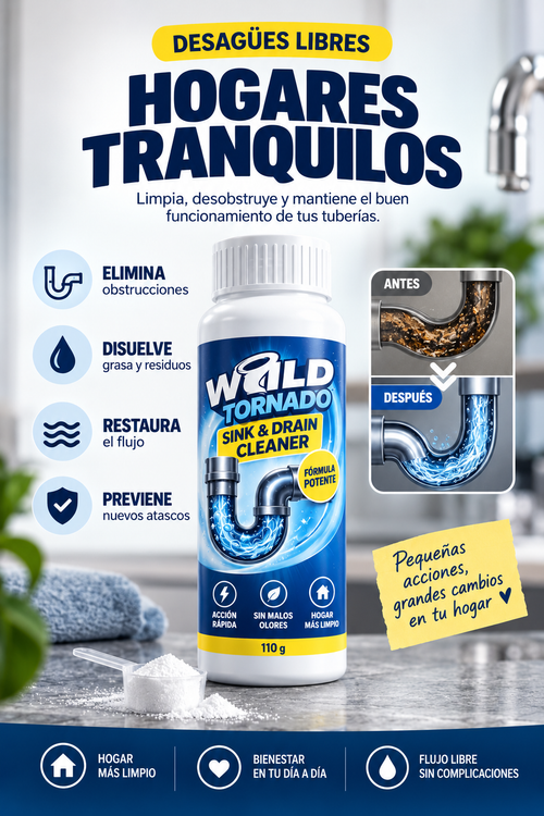 Limpiador de desagües de 3 botellas